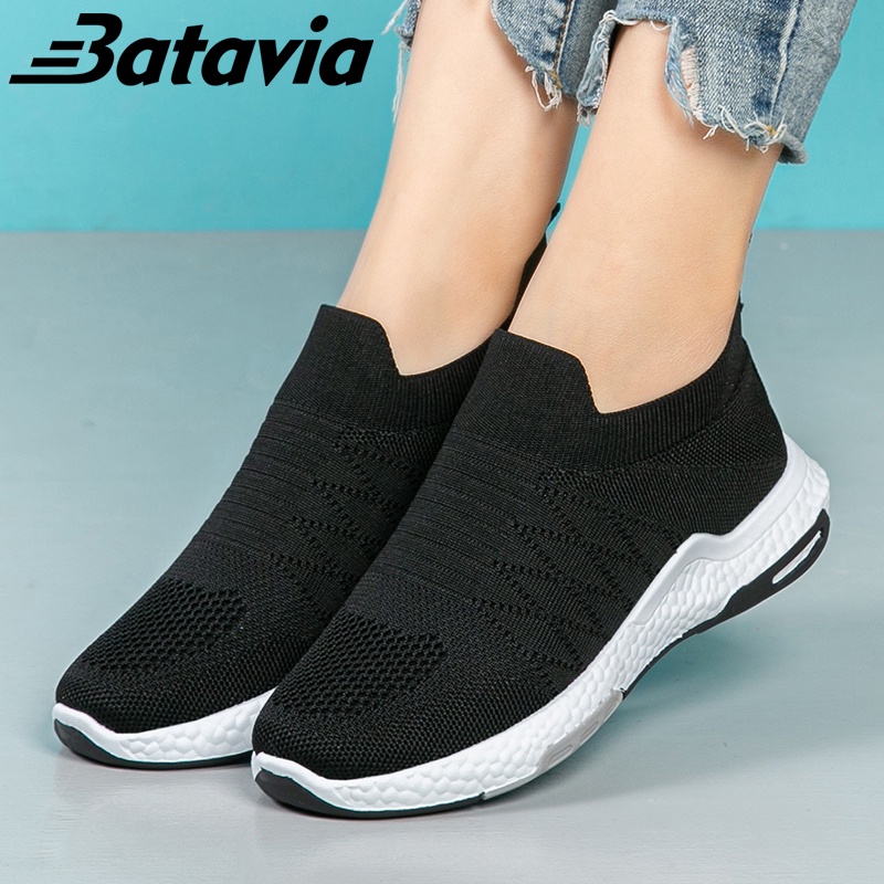 Batavia Fashion Shoes baru impor sepatu  wanita olahraga rajut premium bernapas N3