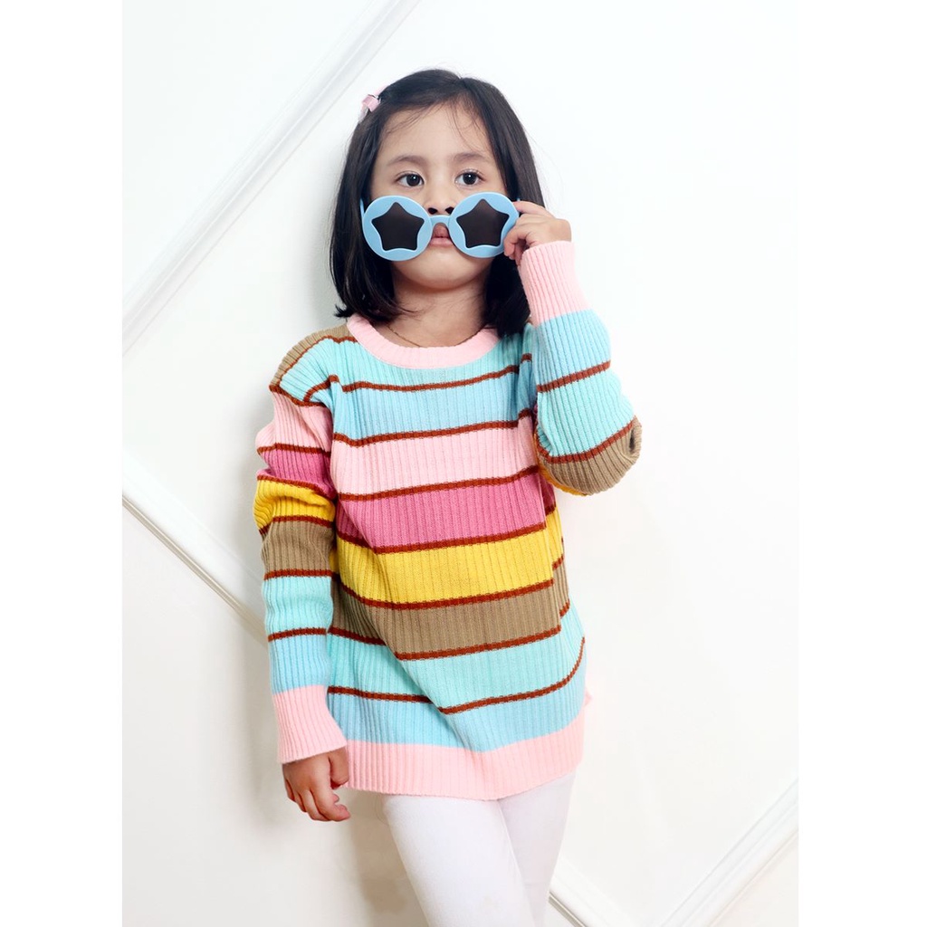 Zahra Atasan Anak Perempuan Lolipop Anak Rajut | Sweater Anak Terlucu Umur 1 - 6 Tahun