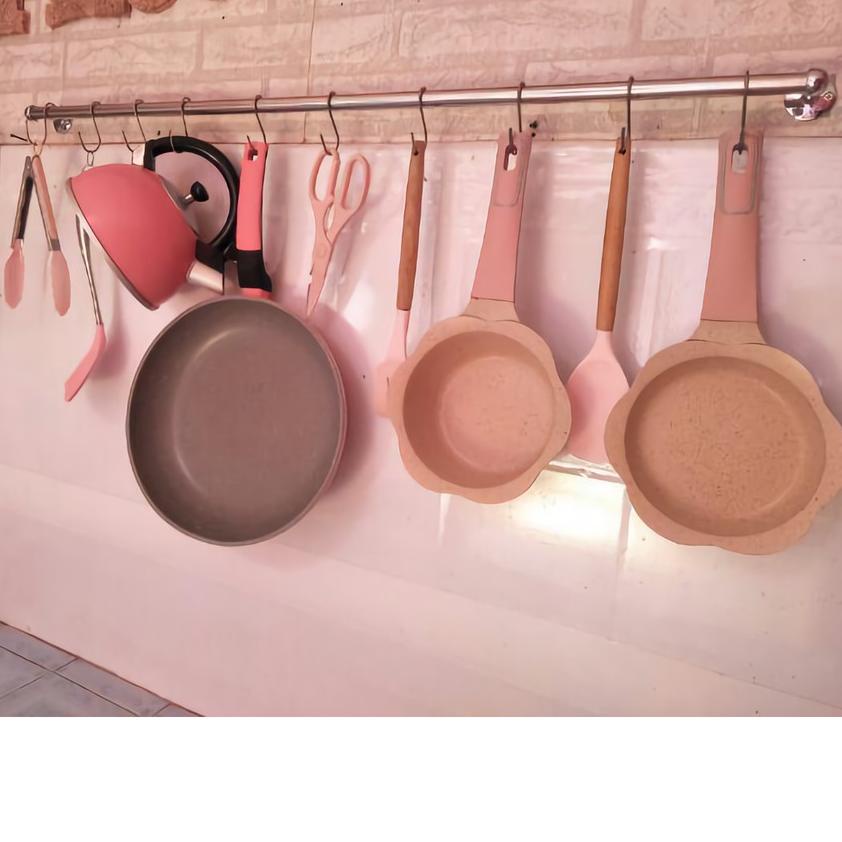 ☆ Rak Gantungan Dapur Stainless Rel Dapur Stainless Gantungan Panci ★