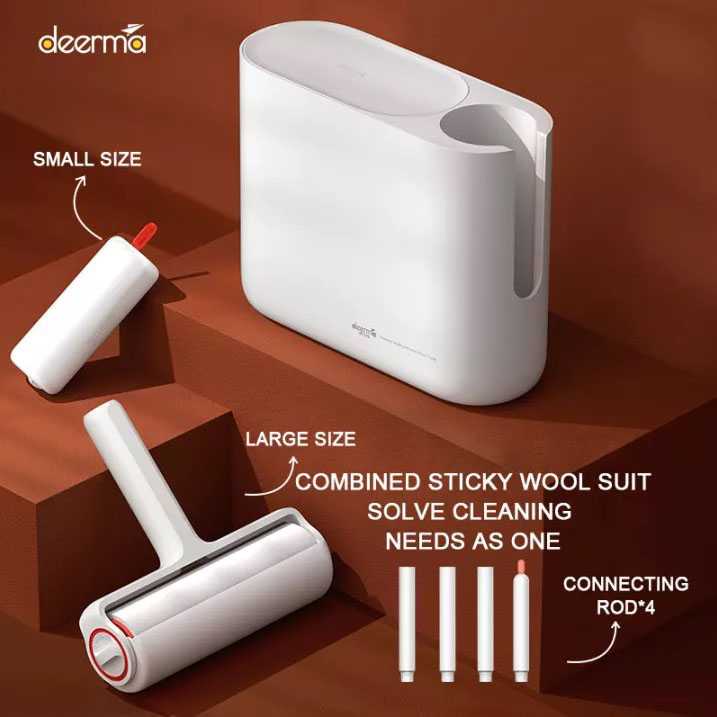 (BISA COD) FTIHSHP Deerma Portable Lint Remover Roller Penghilang Bulu Serat Kain - ZM100