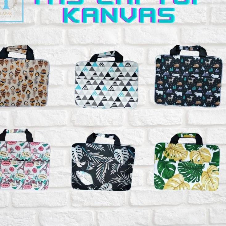"CMH.06Ma23ᴮ" Tas Laptop Wanita Jinjing 14 Inch/Tas Laptop Kanvas Motif Murah/Tas Laptop Asus Acer L