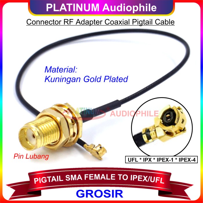 Pigtail Sma Female To Ufl Ipx Ipex Konektor Adapter