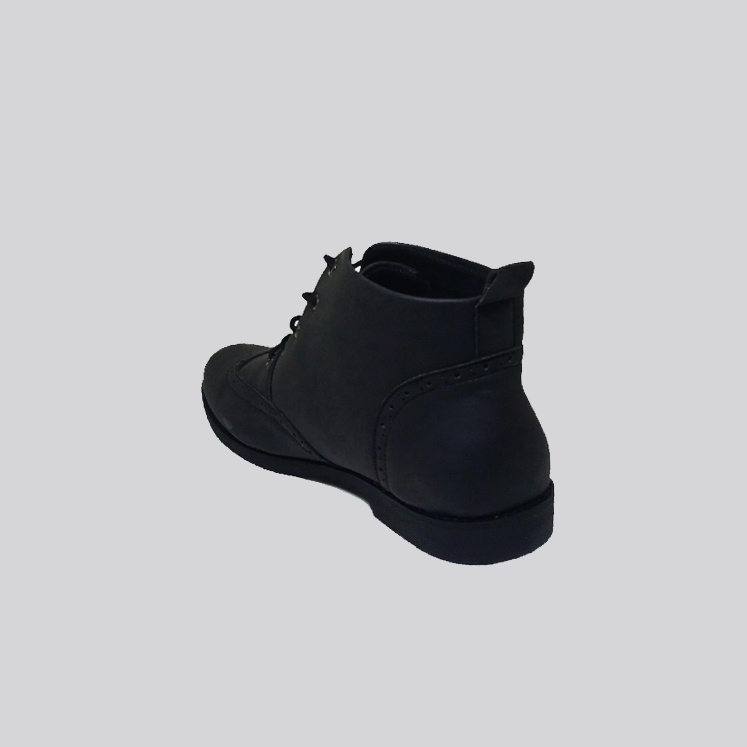 PARKER BOOT PREMIUM | Sepatu Pria Casual Formal Touring Full Black Ukuran Besar Jumbo 43-48