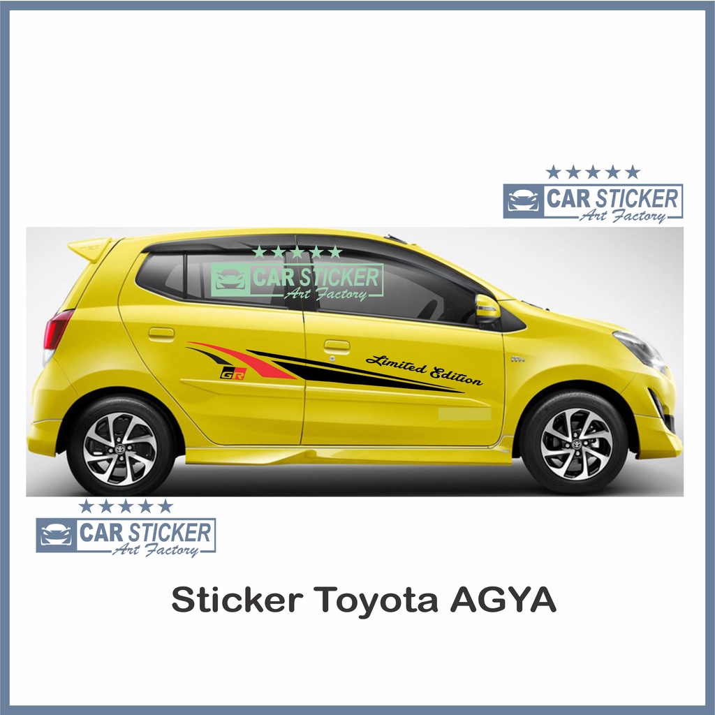 1 PASANG AGYA02 Stiker mobil agya sticker toyota agya stiker body mobil agya sticker variasi mobil a