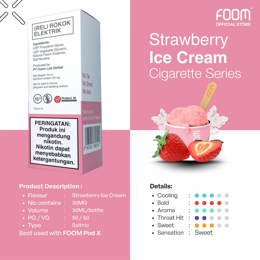 Foom strawberry ice Cream