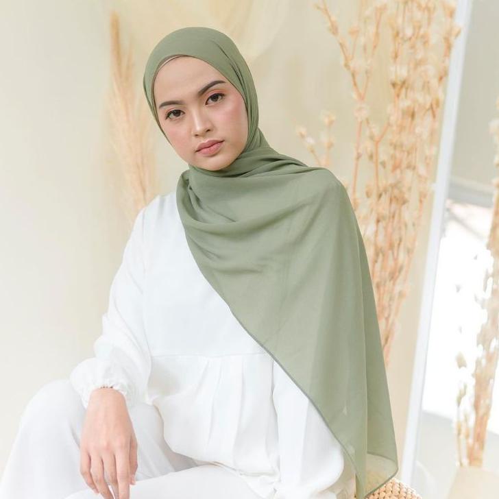 ✱Promo✱ SAGE GREEN Pashmina Ceruty Babydoll ( Hijab Warna Sage Green ) »