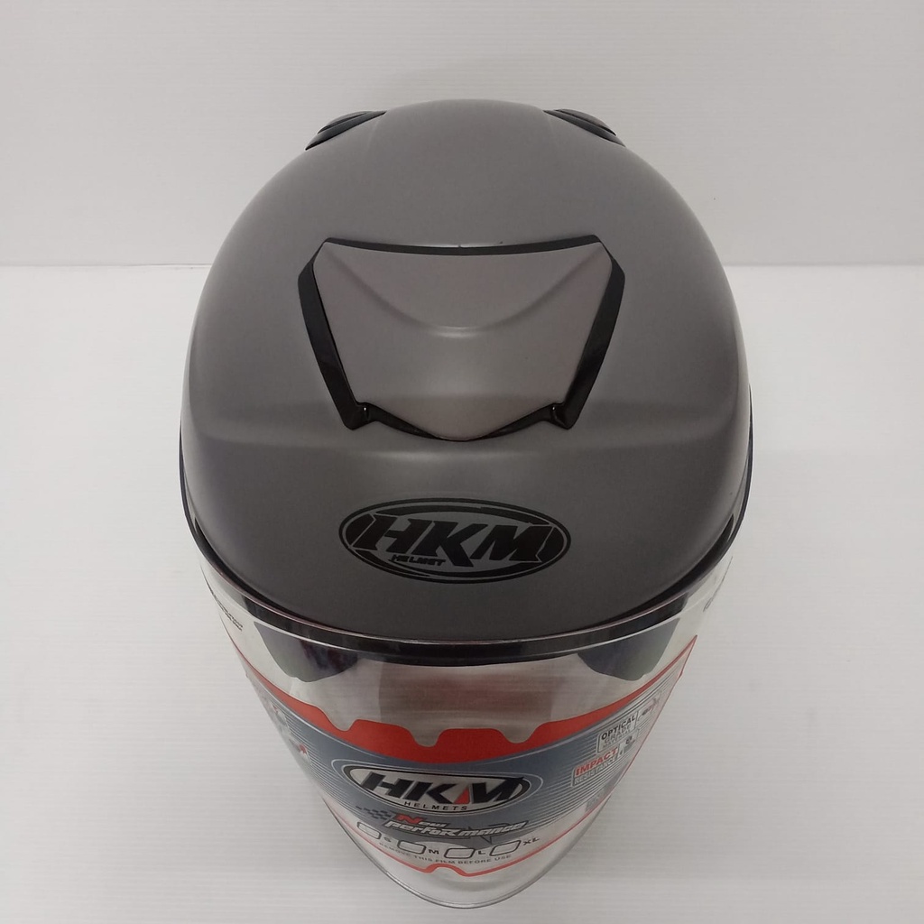 HELM KYOTO SOLID STONEGREY DOFF HALF FACE SNI