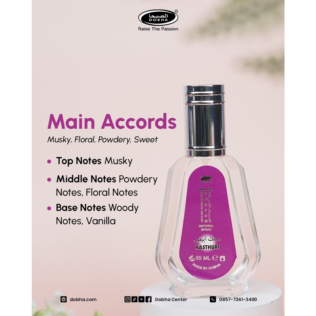 Parfum Dobha Spray Aroma KASTHURI 55ML Original