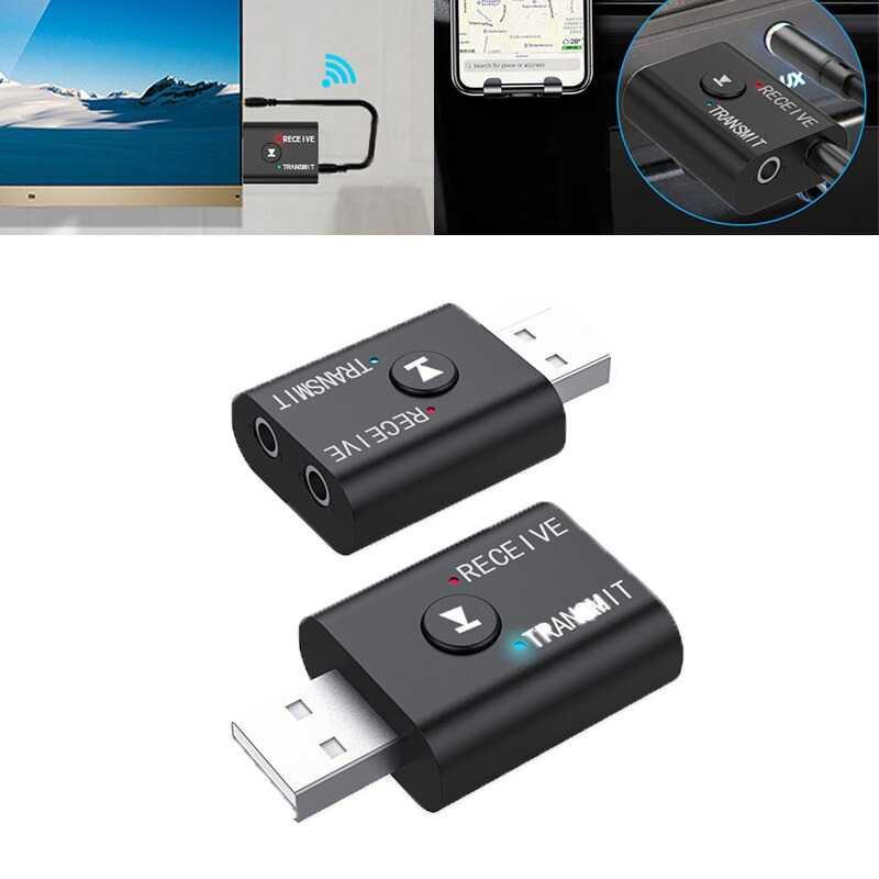 Audio USB Dongle Bluetooth 5.0 Transmitter Receiver - YET-TR6 - Black