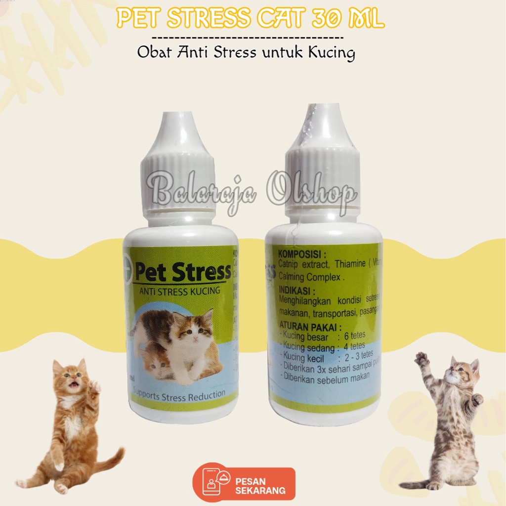 Obat Kucing Anti Stress Obat Kucing Stress Galak Takut Pendiam - Pet Stress