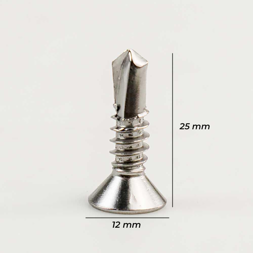 Sekrup Roofing Self Drilling Screw Flat Head M6.3 25 mm 950 PCS - MO410 - Silver