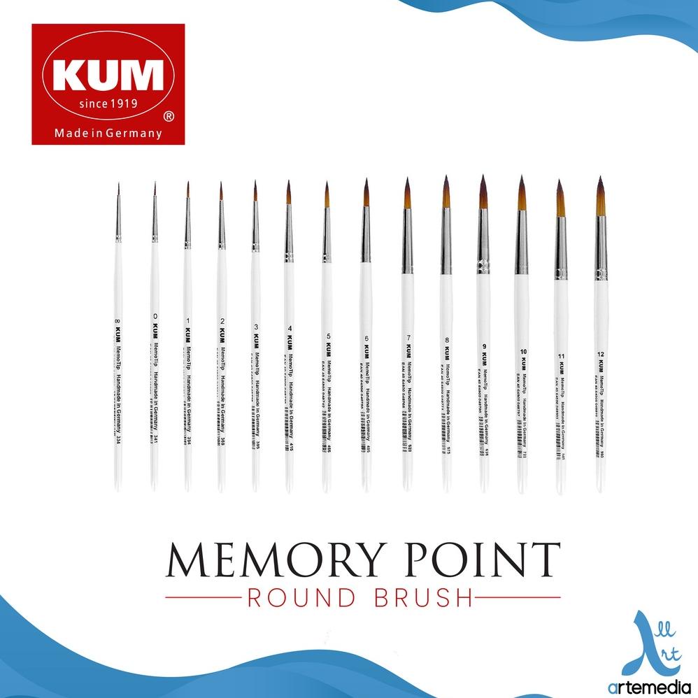 

Kuas Lukis KUM Memory Point Round Synthetic Brush Short Handle