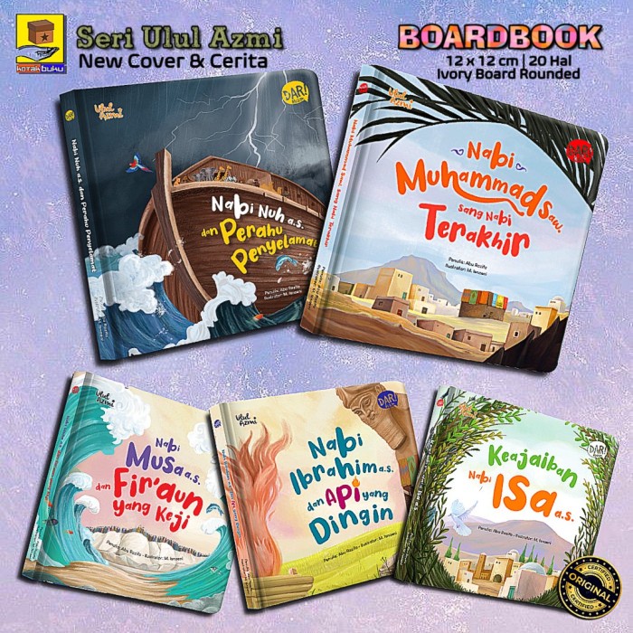 Terlaris Books Boardbook Anak / Seri Ulul Azmi / Boardbook Bayi /Boardbook Anak Islam
