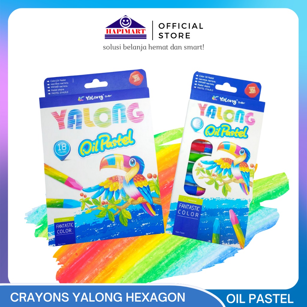 

Crayon Set Art Yalong Oil Pastel Fantastic Color Krayon Hexagonal 3th+