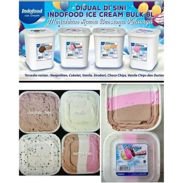 

Indofood Espessia Ice Cream Bulk 8L