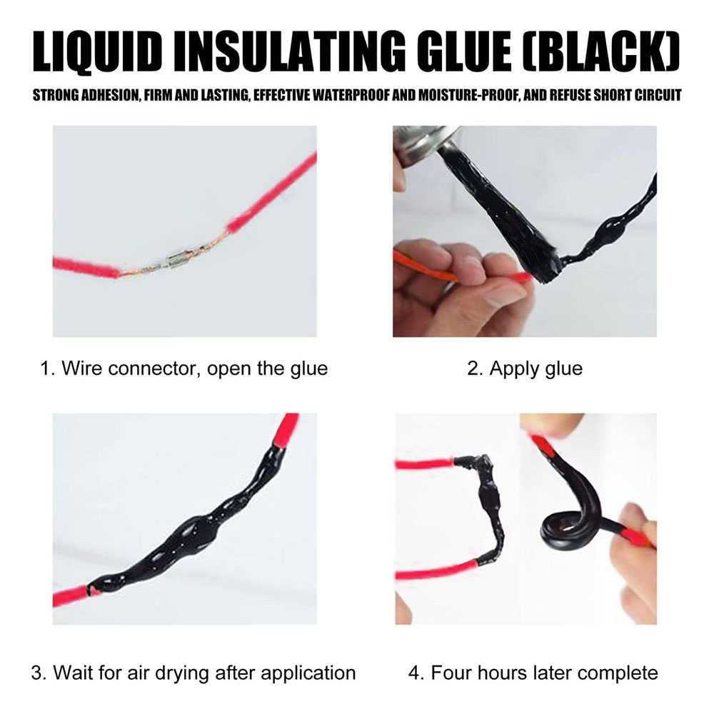 (BISA COD) FTIHSHP JUE-FISH Lem Kabel Listrik Liquid Insulating Rubber Coat Glue 50ml - J208