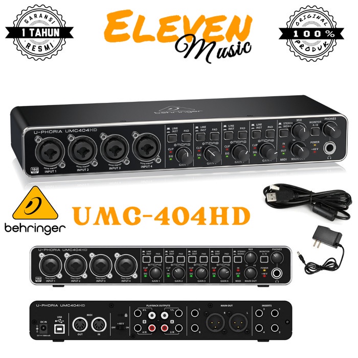 Terlaris Behringer Umc404Hd/Umc404 Hd/Umc 404 Hd Soundcard