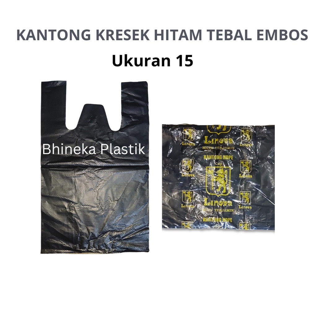 Kantong Kresek Hitam Tebal Embos/ Plastik Kresek Uk 15-17-24-28-35, Plastik Asoy