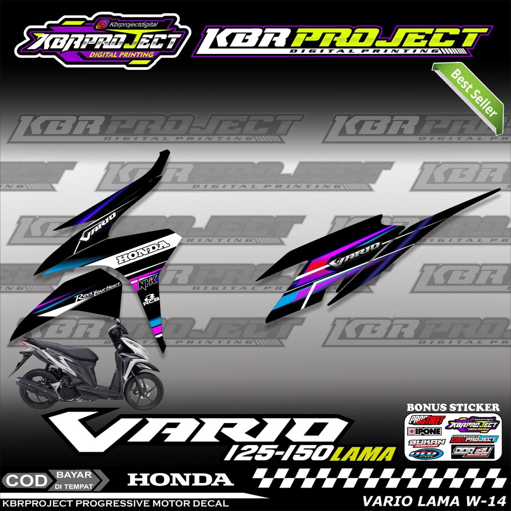 VARIO 125-150 LAMA STIKER SRTIPING MOTOR KEREN STIKER LIS VARIASI STIKER MOTOR HONDA DESAIN RACING W