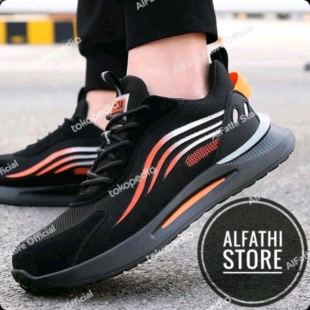 Safety Shoes Sneakers Sport New Guyisa Orange Black