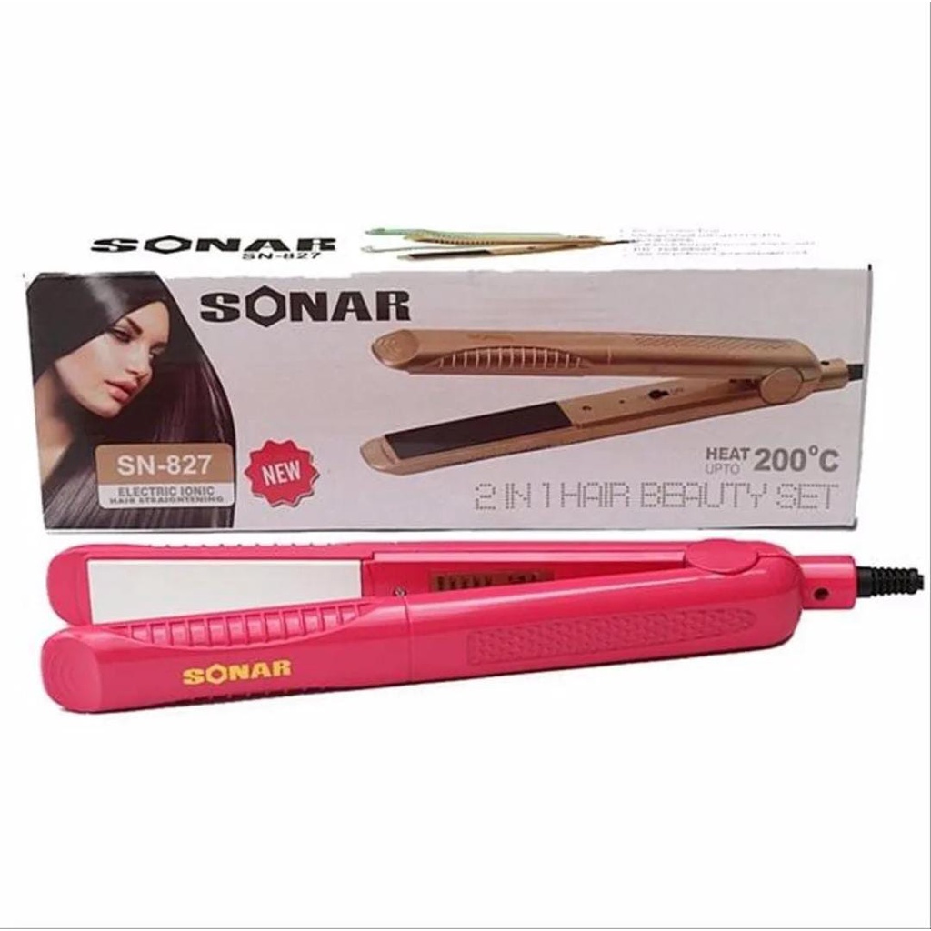 Catokan Lurus Dan Curly Sonar SN-827 Original, Catok Rambut 2in1