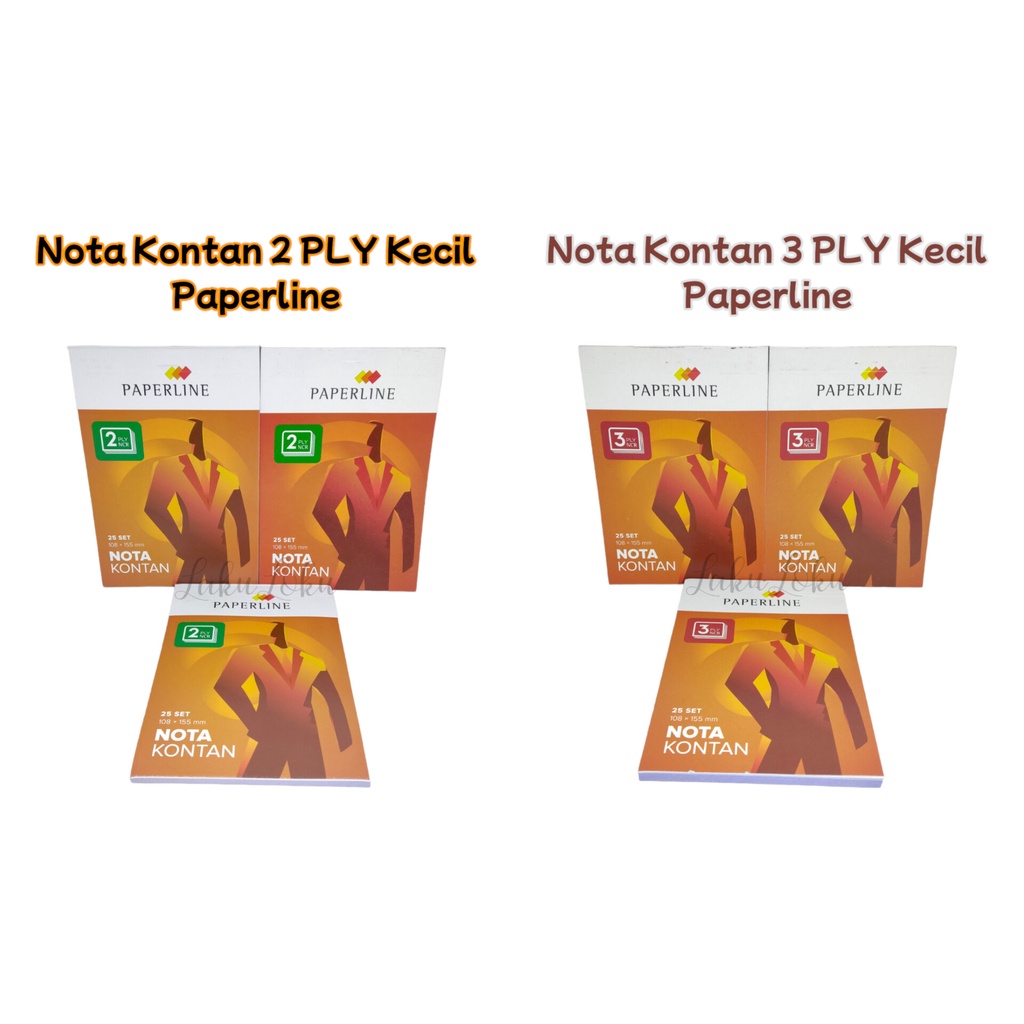 

Nota Kontan / Bon 2 PLY & 3 PLY NCR Kecil PAPERLINE