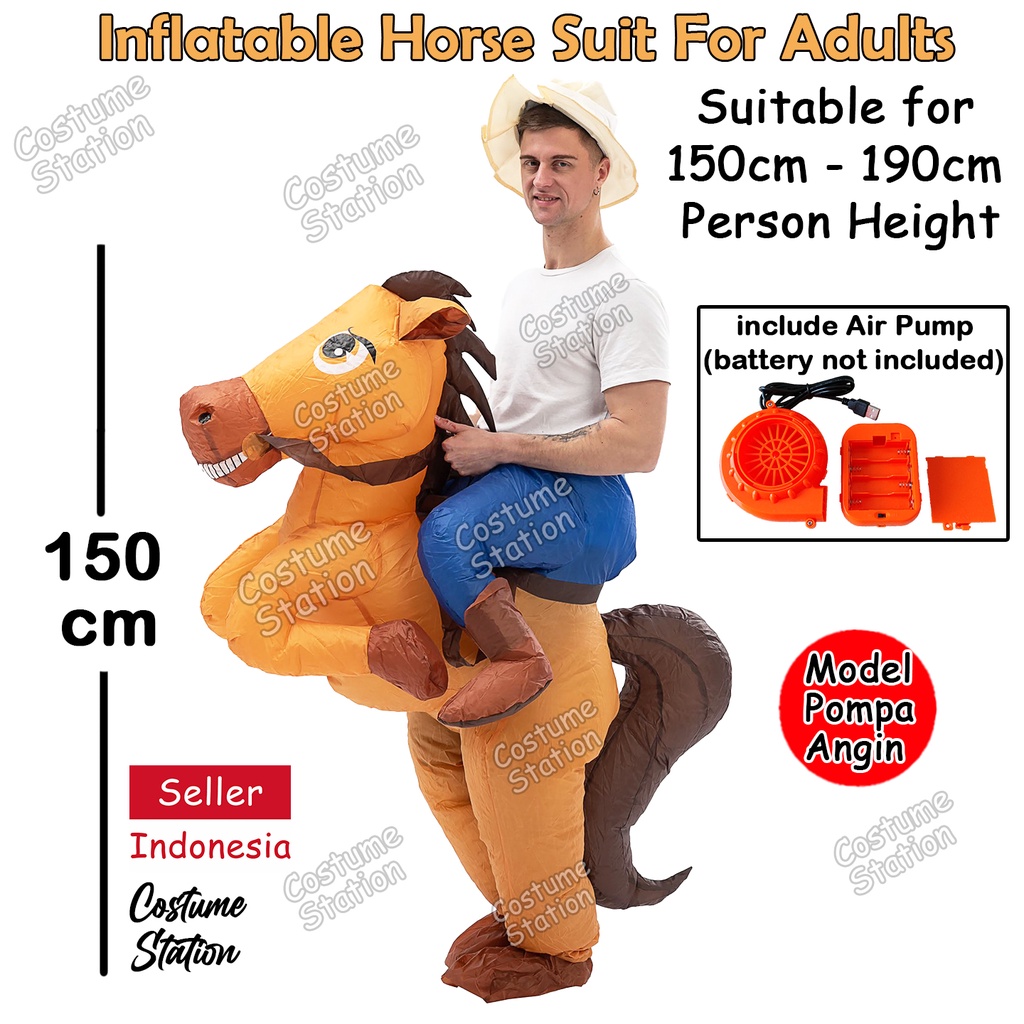 Kostum Horse Back Ride / Costume Naik Kuda Hewan Binatang Animal dewasa