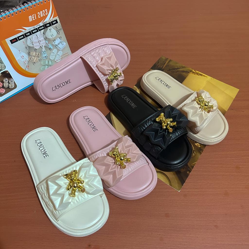 Sendal Wanita Terbaru/Sandal Karet Jelly Balance 0912 / LION MB6 Sandal Jelly Selop Model Pita / Sandal Jelly Kokop PITA RIBBON Wanita