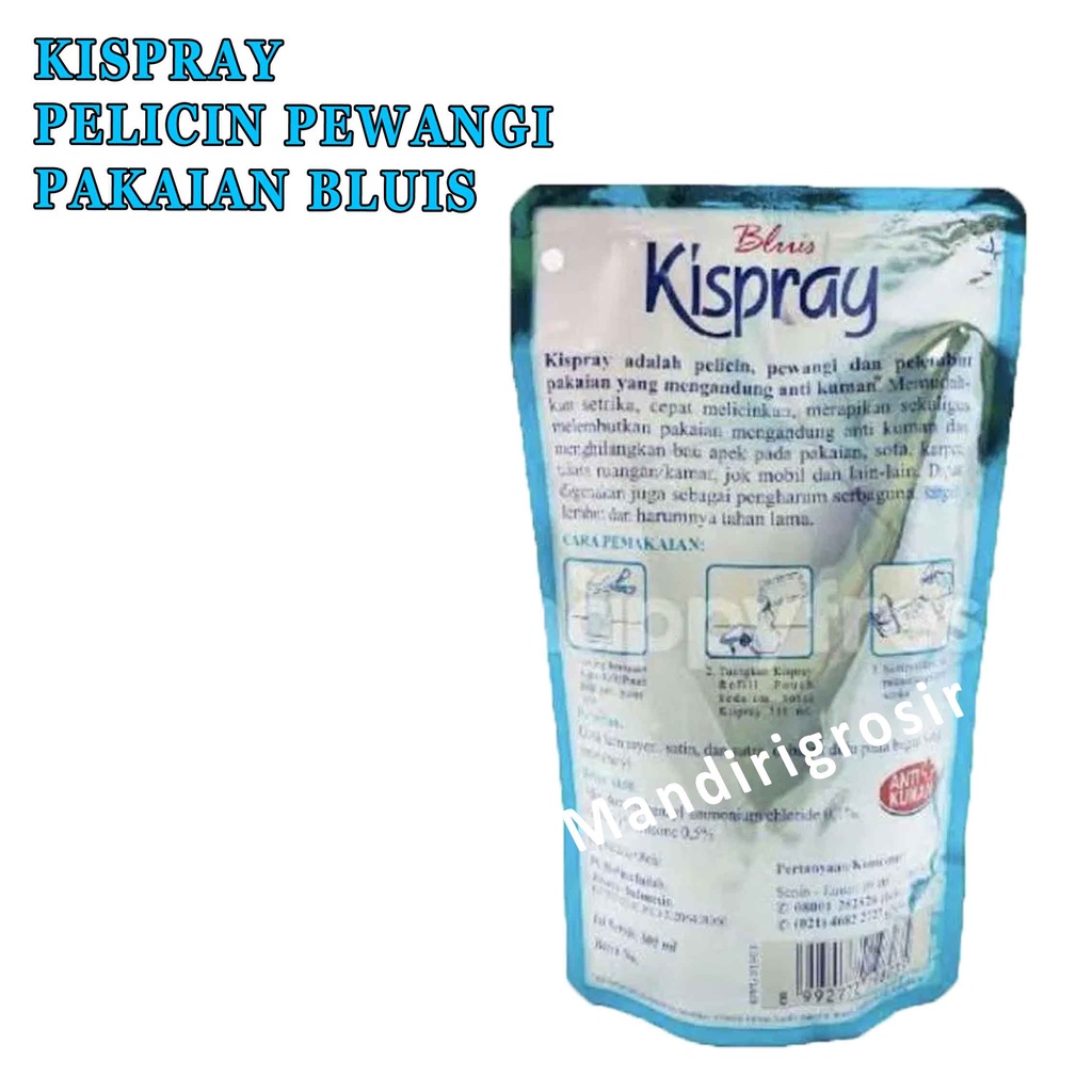 Kispray* Kispray Bluis* Pelicin Pewangi Pakaian* Refill* 280ml