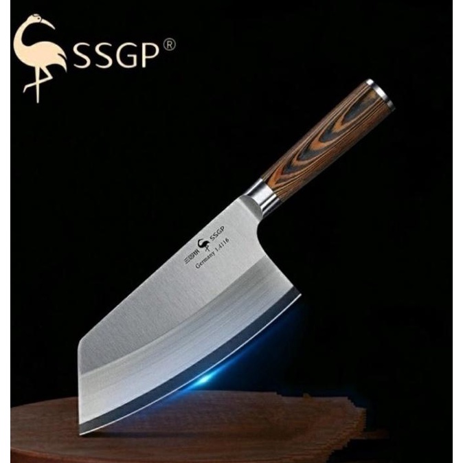 Ssgp Stainless Steel Kitchen Slicing Chopping Knife - Pisau Dapur