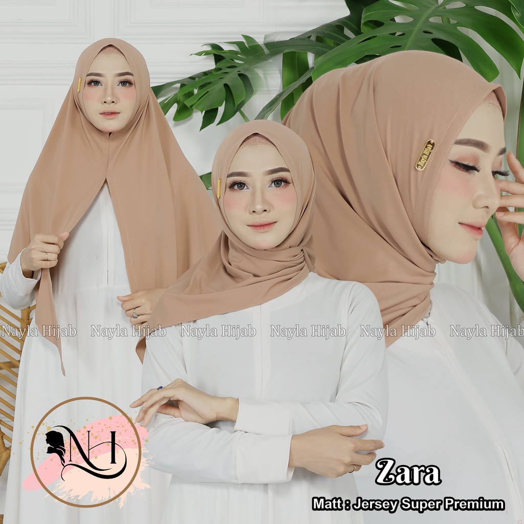 Jilbab Segitiga Instant Jersey Premium Hijab Zara Segitiga Instan Jersey Nayla Hija'b