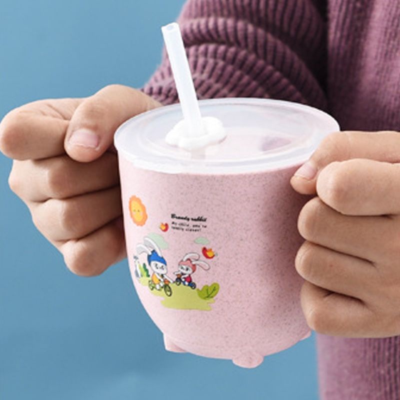 Gelas Jerami Mug / Gelas Minum Anak Anti Tumpah Training Straw Cup