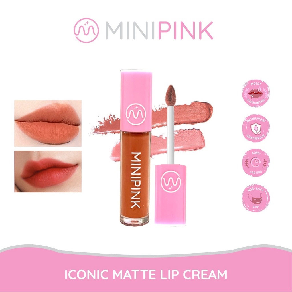 MINIPINK Matte Liquid Lipstick Lembut Tahan Lama anti air Dengan Pelembab Pigmentasi Tinggi Velvet Matte Lipstick MP011