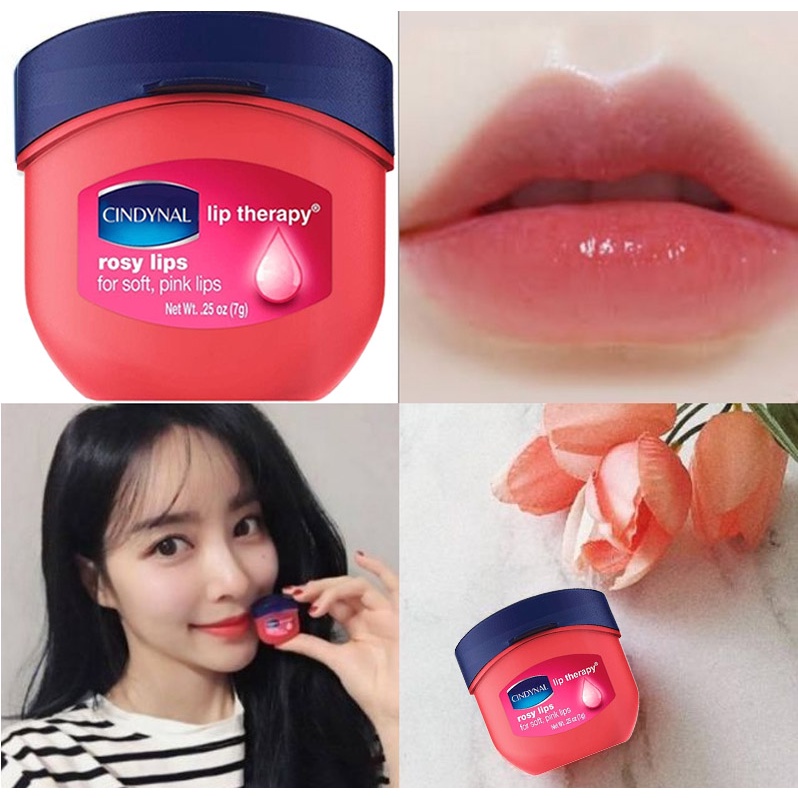 [BISA COD] CINDYNAL Lip Balm Vaseline Rosy Lips Therapy Moisturizing Pelembab dan Pemerah Bibir Permanen Alami-1