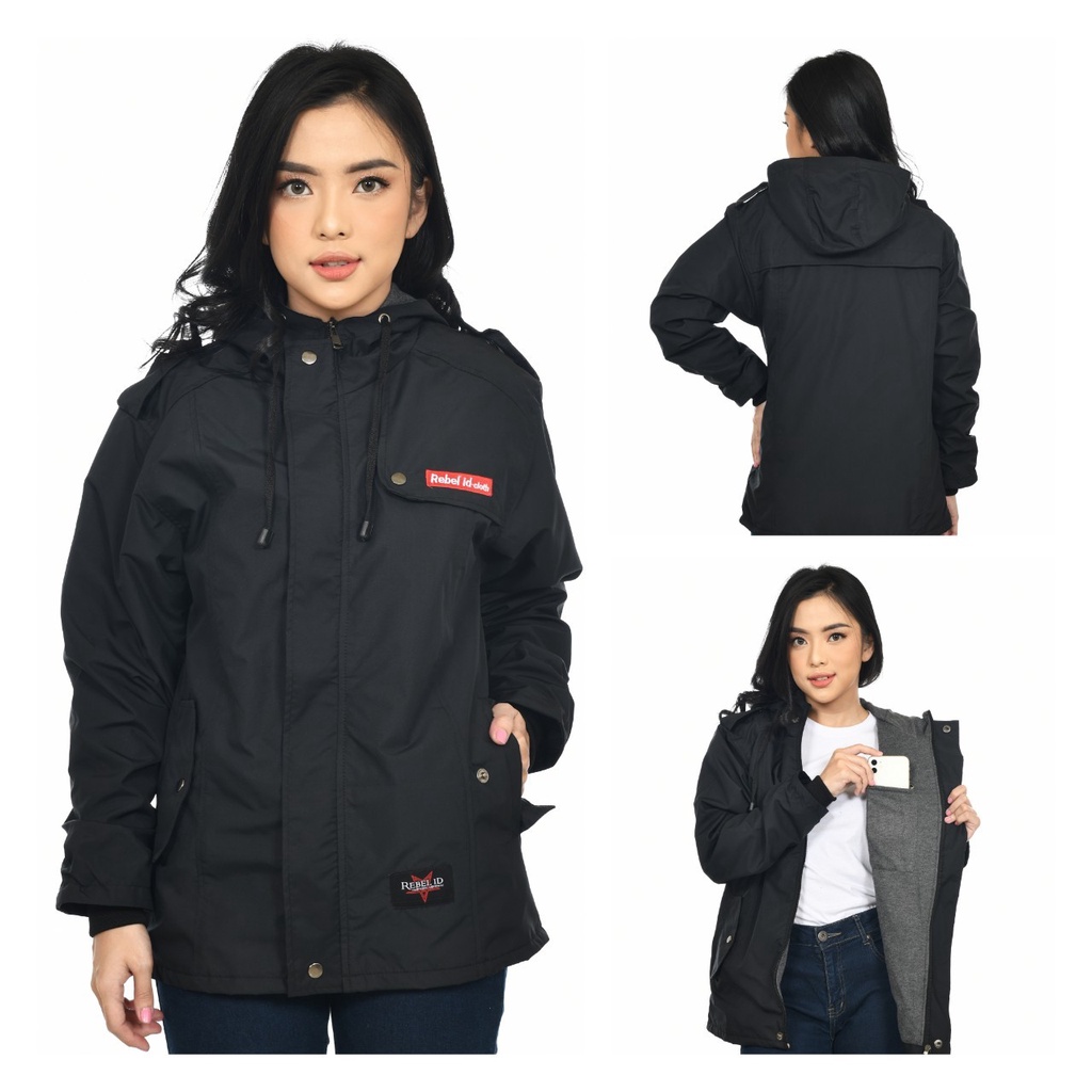 Jaket parasut olahraga pria wanita running joging lari Waterproof