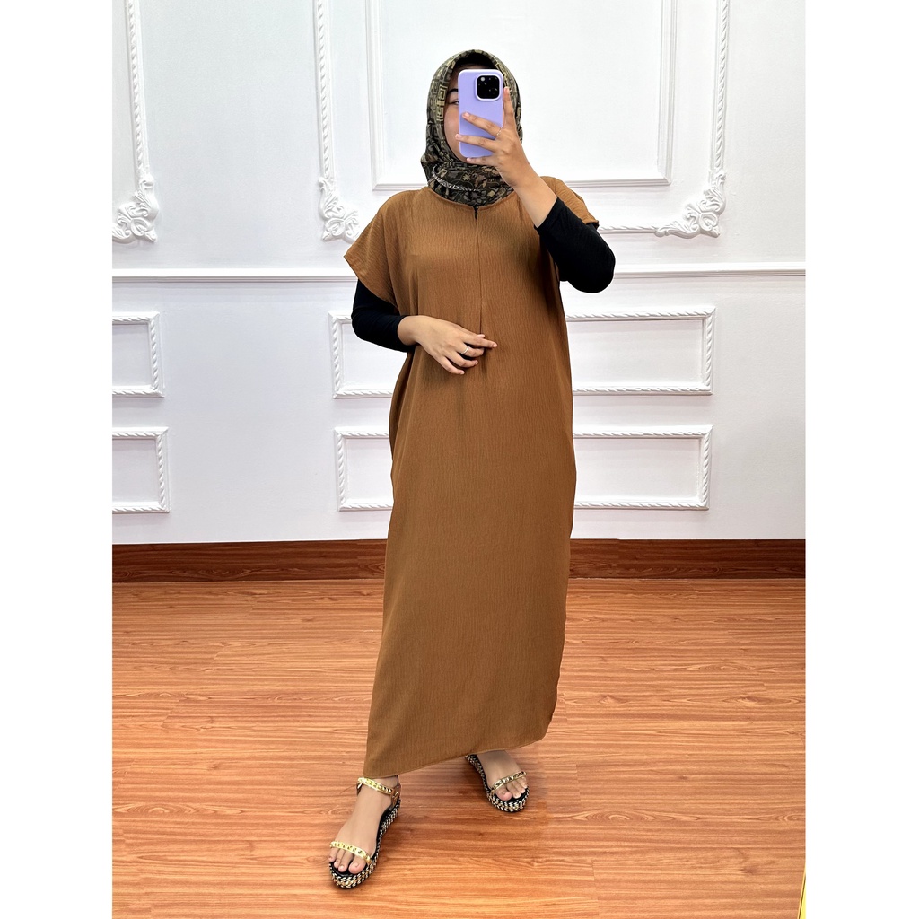 Longdress Semata Kaki Busui LD120 Crinkle Airflow Premium - Resinda Fashion