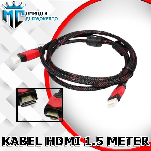 Kabel HDMI to HDMI 1.5m kualitas bagus