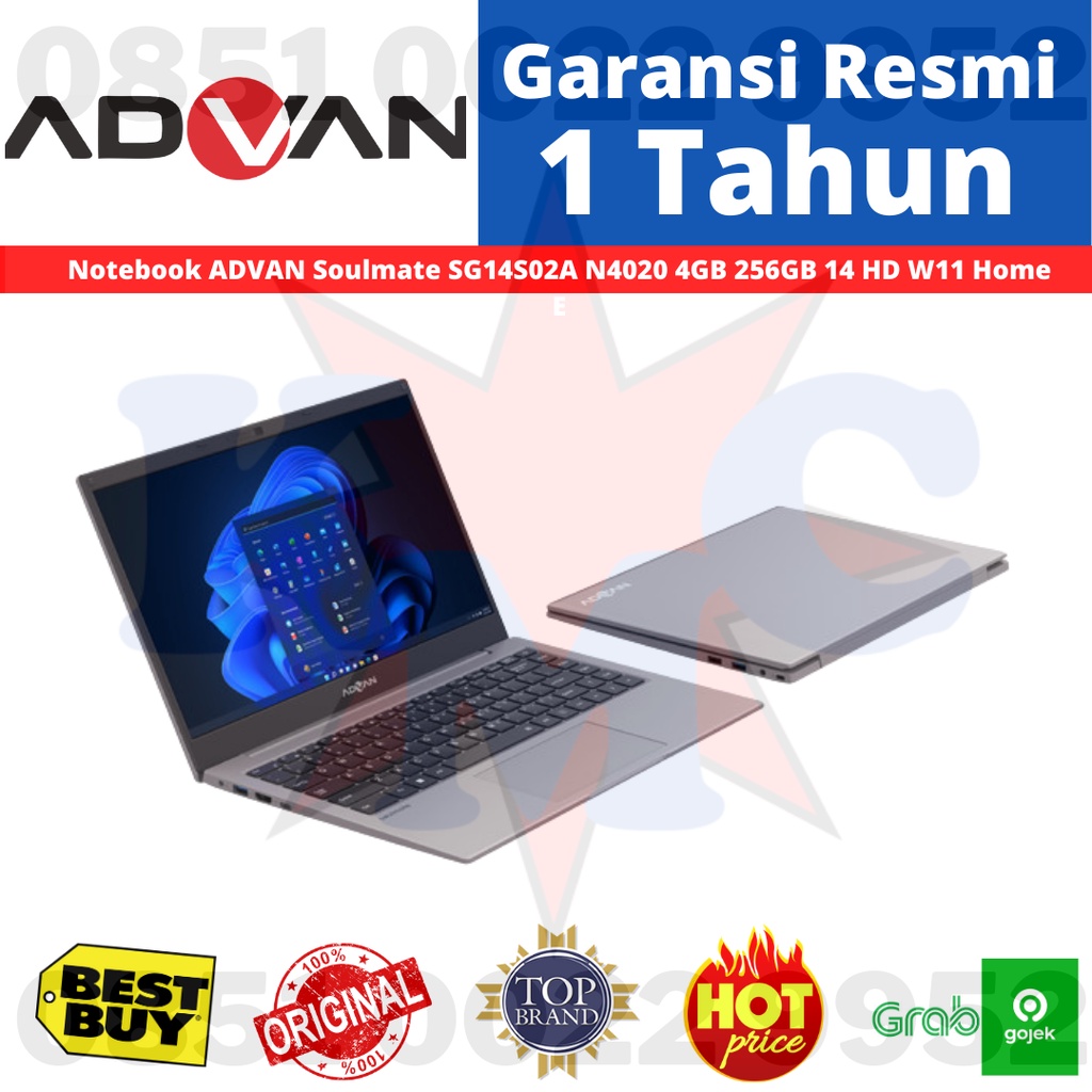 NOTEBOOK ADVAN SOULMATE SG14S01A SG14S 01A N4020 4GB 128GB 14 HD W11 HOME