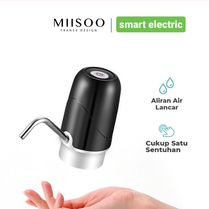 Miisoo Pompa Galon Air Elektrik USB Charge Dispenser Portable Otomatis
