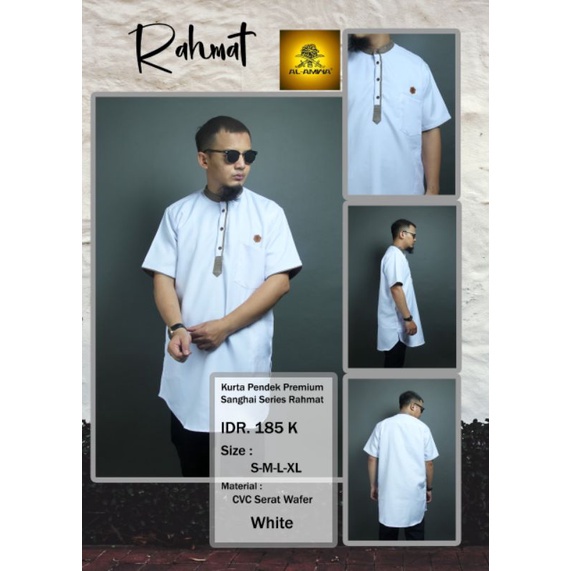 Kurta Pria Lengan Pendek - Gamis Pakistan Lengan Pendek - Koko Pendek - Kurta Pendek