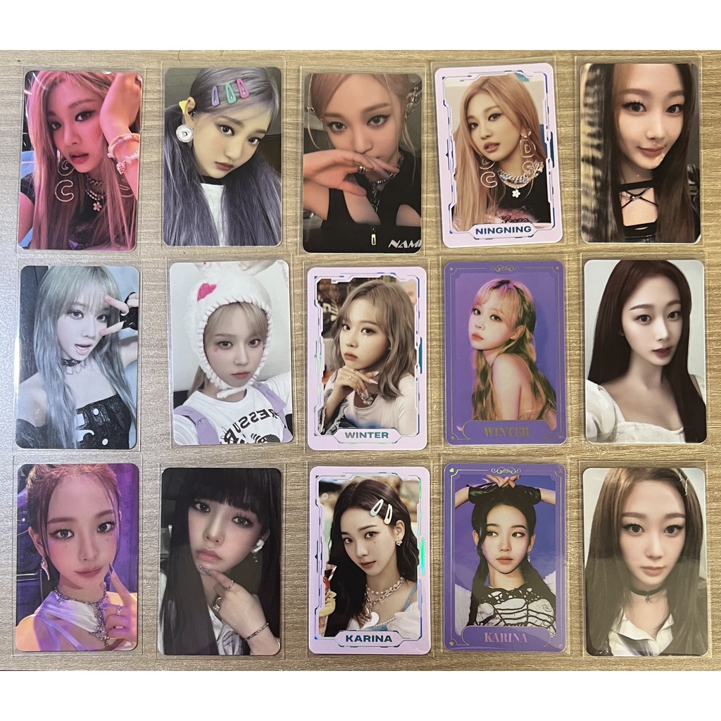 AESPA Girls Life's Too Short Trading Card TC Karina poni Ning jepit Giselle Winter bunny Photocard P