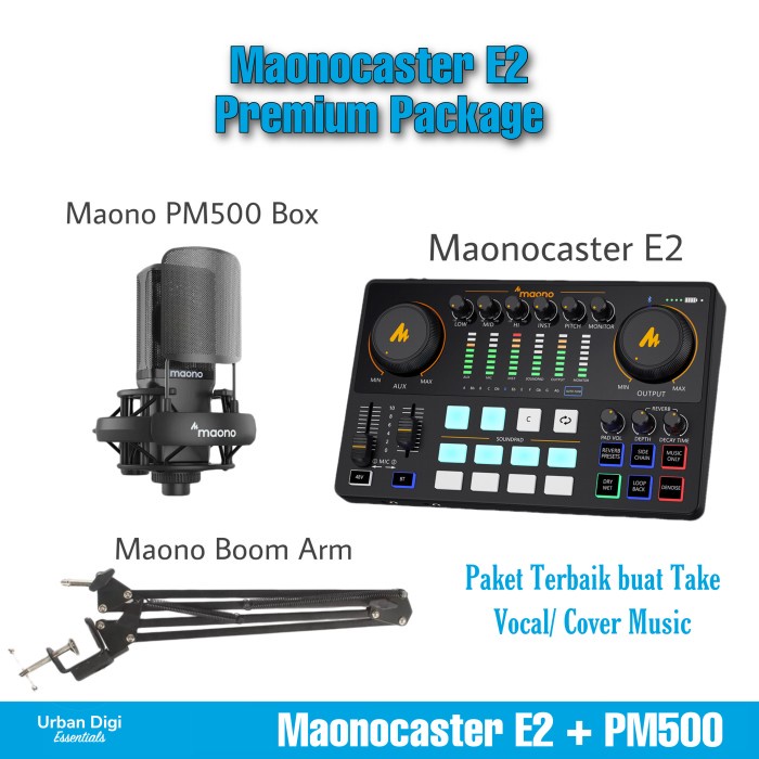Terlaris Maono Maonocaster E2 + Maono Pm500 - Paket Recording, Cover/Live Music