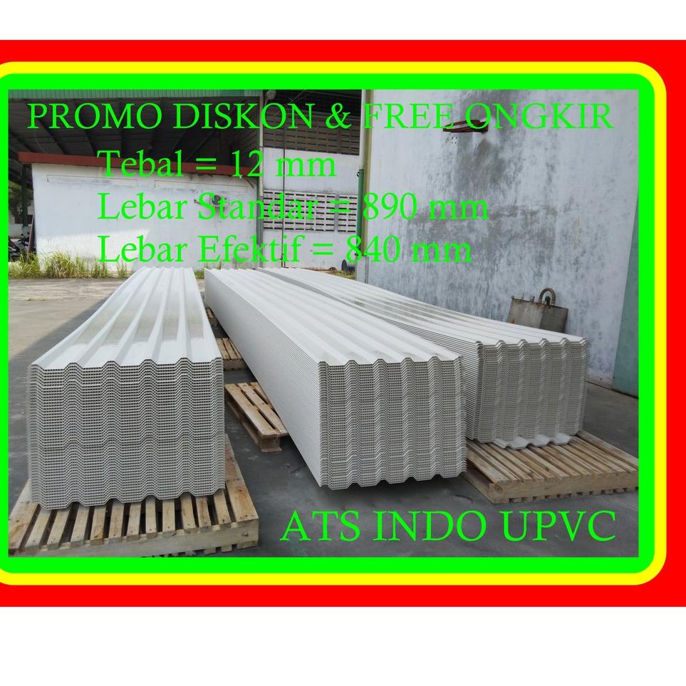 ℗ ATAP UPVC Lebar 890mm Tebal 12mm SETARA ALDERON 830 ❁