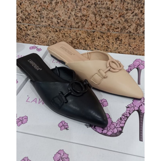 sepatu slop wanita original Lawrensia