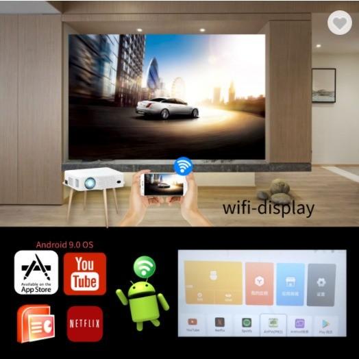 Projector T21 Android 3000 Lumens LCD Smart Projector Support 1080P