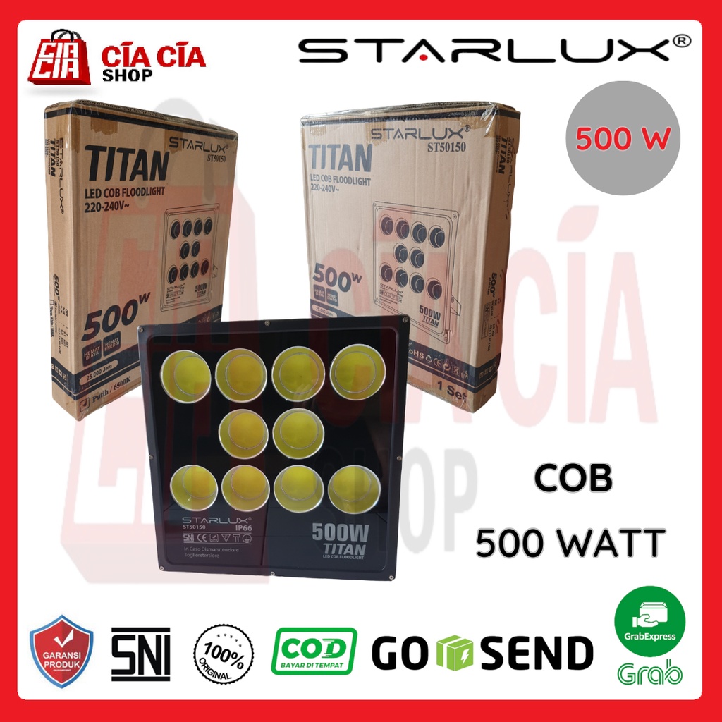 STARLUX Lampu Tembak Led COB 500W Floodlight COB 500 Watt Lampu Sorot COB 500 W