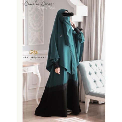 gamis Camelia set khimar Alfi Huraiyah