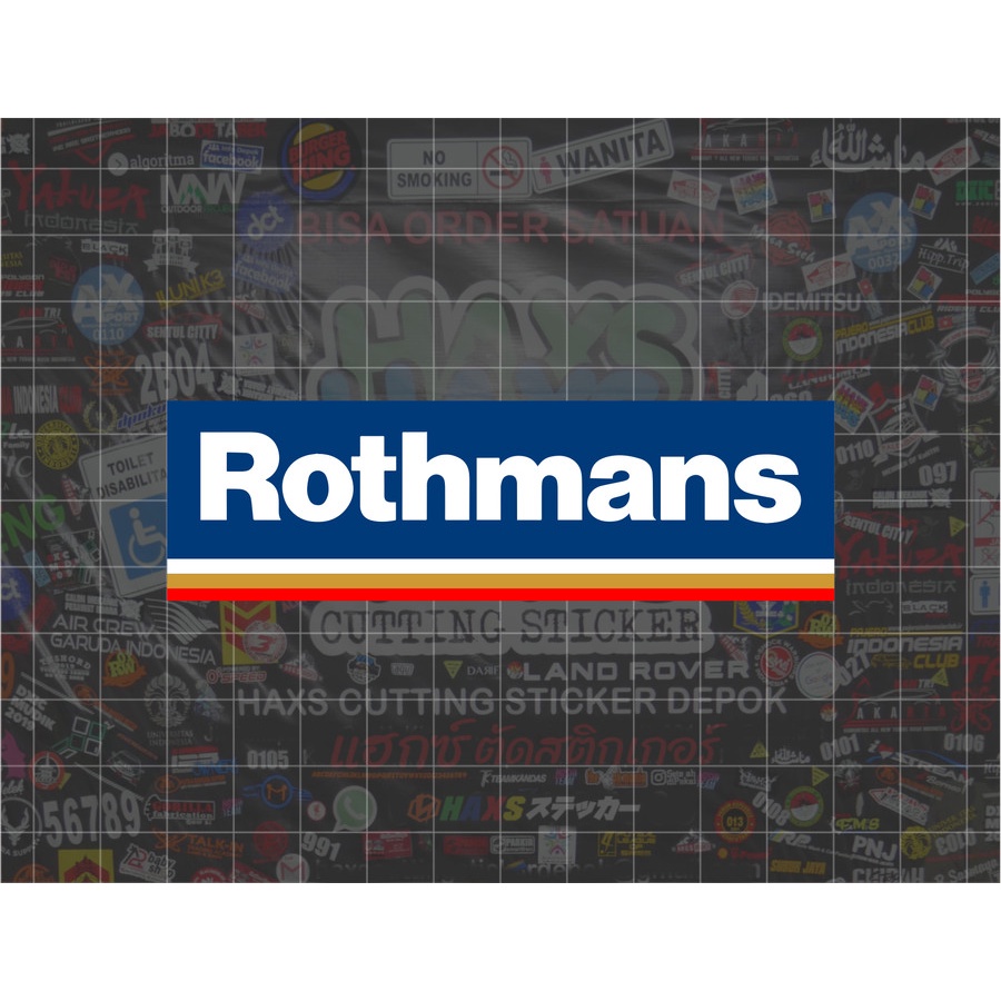 Cutting Sticker Rothmans Ukuran 10 Cm Untuk Motor Mobil