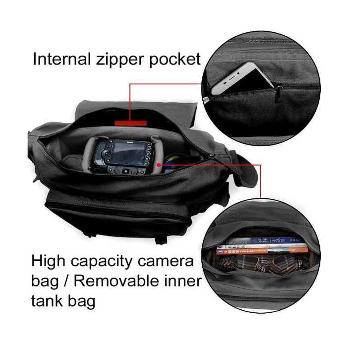 Tas Selempang Kamera Handbag SLR DSLR - F1 - Black