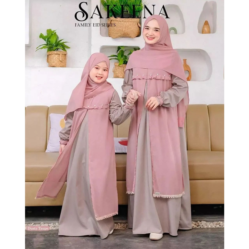 Sakeena Mom and Kids - gamis couple ibu anak / gamis couple /gamis couple keluarga terbaru 2023 lebaran / gamis couple keluarga / gamis couple ibu anak perempuan / baju couple ibu anak perempuan / baju couple lebaran / baju copel anak ibu / baju copel